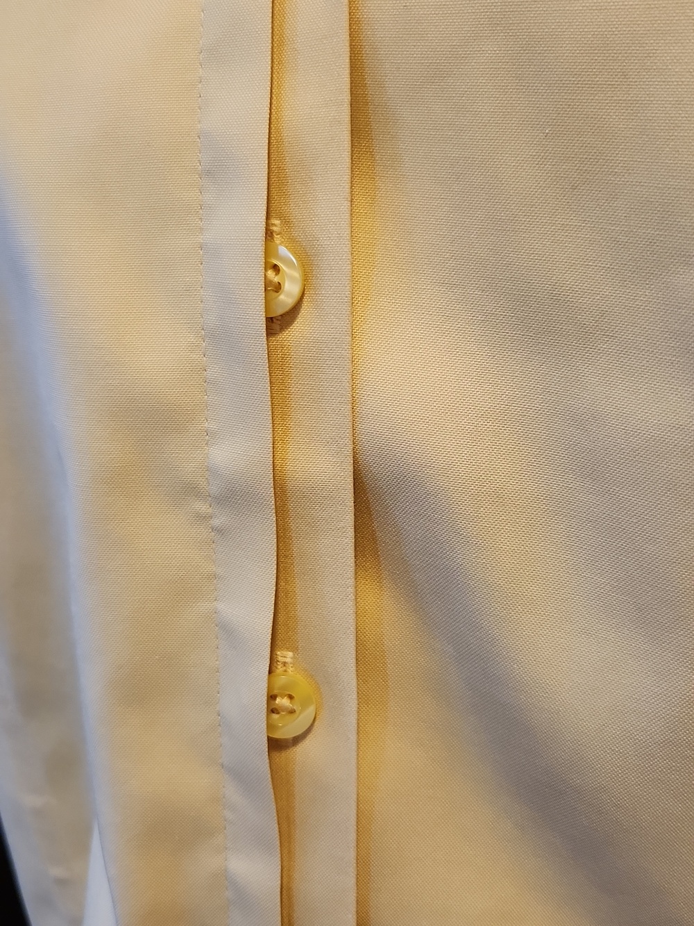 Chico's Soft Buttercup Yellow Button-Front Shirt No Iron 100% Cotton Size Large - Picture 3 of 11